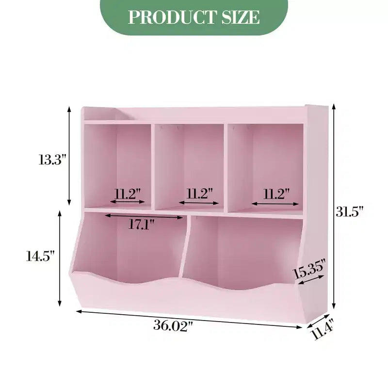 Kids Bookshelf and Bookcase Toy Storage Multi Shelf with Cubby Organizer Cabinet for Boys Girls,for Children Playroom Hallway Kindergarten School