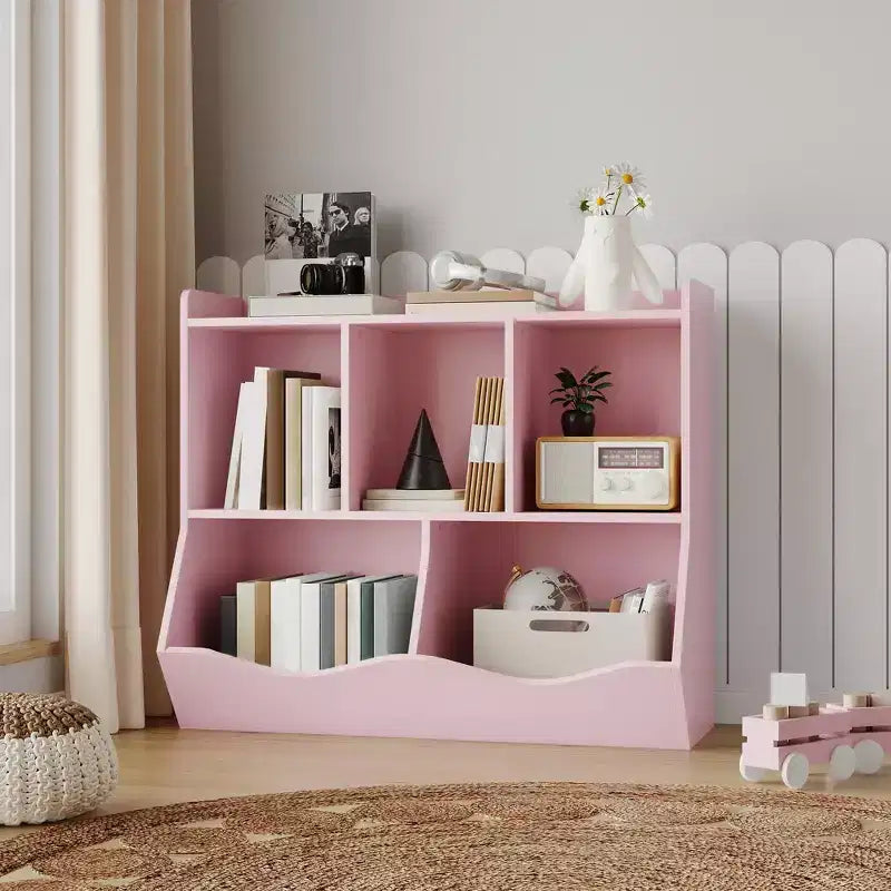 Kids Bookshelf and Bookcase Toy Storage Multi Shelf with Cubby Organizer Cabinet for Boys Girls,for Children Playroom Hallway Kindergarten School