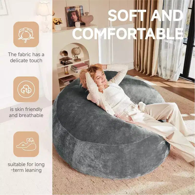 GDFStudio Felix Modern Flannelette Bean Bag Chair