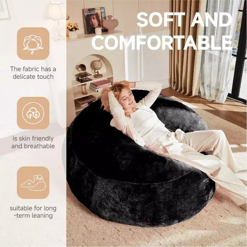 GDFStudio Felix Modern Flannelette Bean Bag Chair