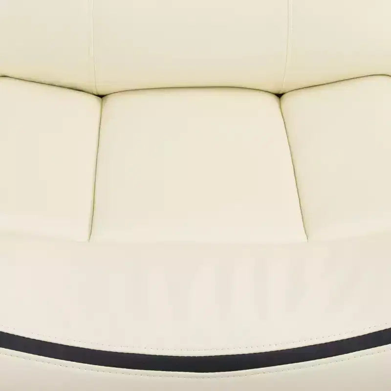 MAYEERTY Power Reclining Sofa, Electric 3-Seat Leather Recliner with USB Charging, Reversible Table & LED Lighting for Living Room, Off-White