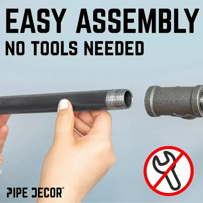 Pipe Decor Freestanding Tee-Style Pipe Clothing Rack