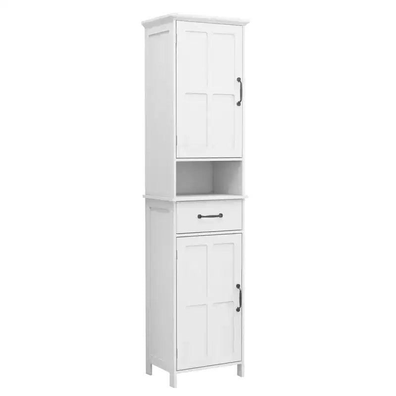 Meuble de Rangement Haut de Salle de Bain Homy Casa avec Tiroir et Doubles Portes, Blanc