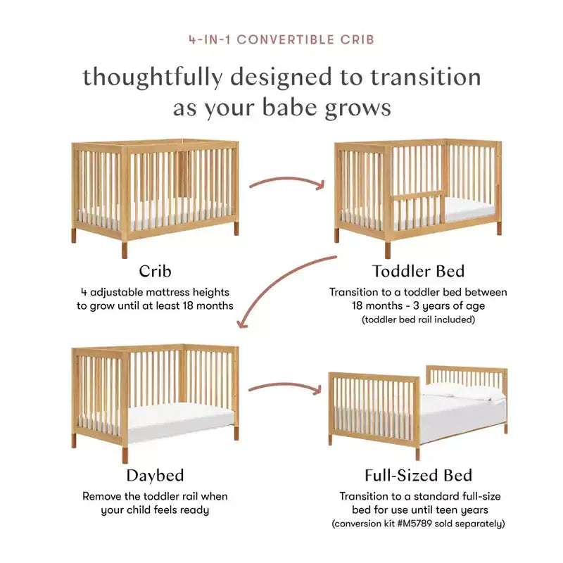 Babyletto Gelato 4-in-1 Convertible Crib with Toddler Bed Conversion Kit