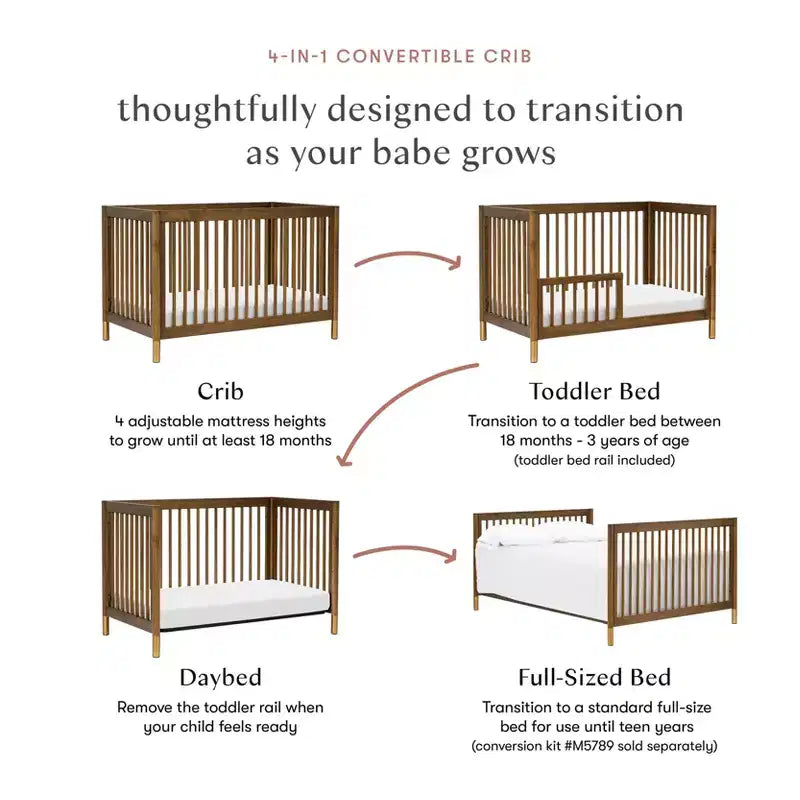Babyletto Gelato 4-in-1 Convertible Crib with Toddler Bed Conversion Kit