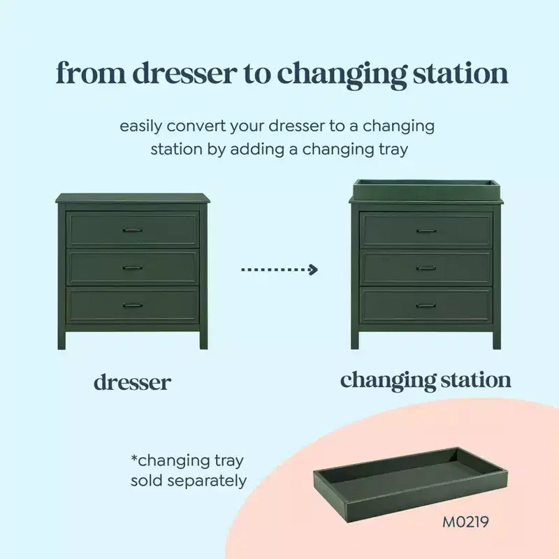 daVinci Charlie 3-Drawer Dresser