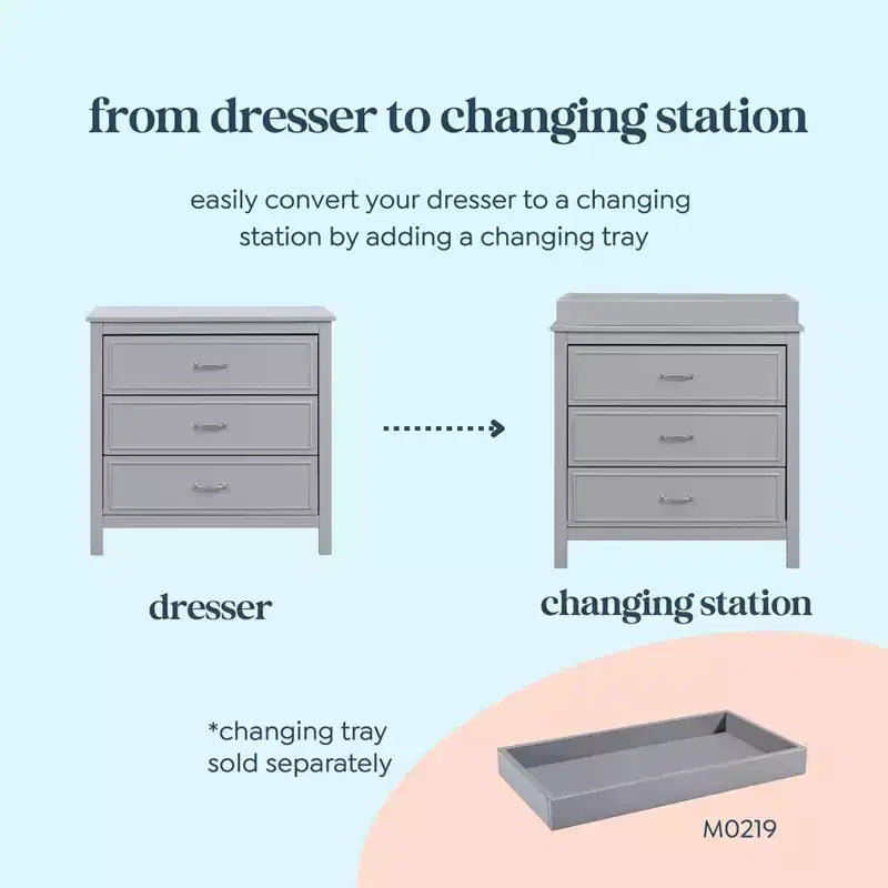 daVinci Charlie 3-Drawer Dresser