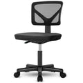 Okak Low-Back Mesh Office Chair with Armless Design, Computer Chair with Lumbar Support, Desk Chair for Study, Reading Room, Office