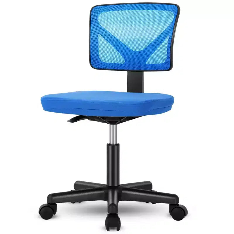 Okak Low-Back Mesh Office Chair with Armless Design, Computer Chair with Lumbar Support, Desk Chair for Study, Reading Room, Office