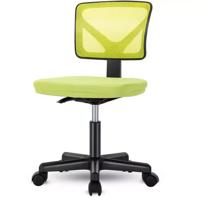 Okak Low-Back Mesh Office Chair with Armless Design, Computer Chair with Lumbar Support, Desk Chair for Study, Reading Room, Office