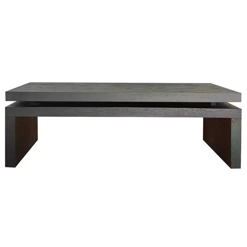 HomeRoots 48 Black Wood Floating Frame Coffee Table