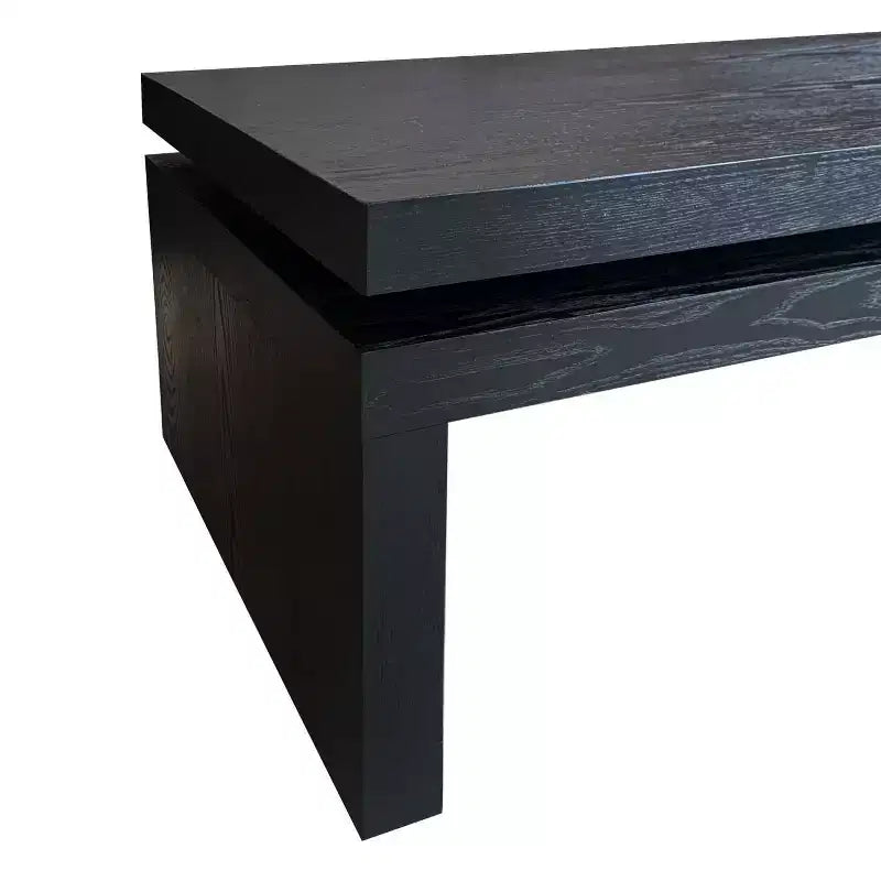 HomeRoots 48 Black Wood Floating Frame Coffee Table