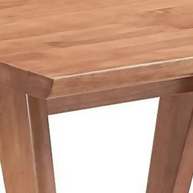Royal Hampton 22 Inch Side End Accent Table, Angled Legs, Natural Wood Brown Finish