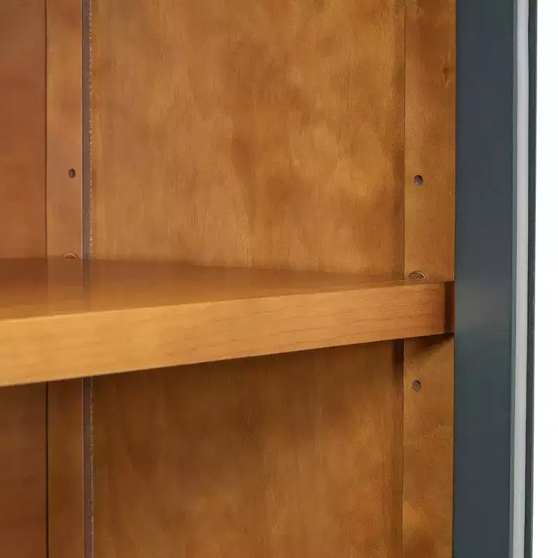 GDFStudio Henley 4-Door Buffet Cabinet with Arched Glass Doors and Adjustable Shelves