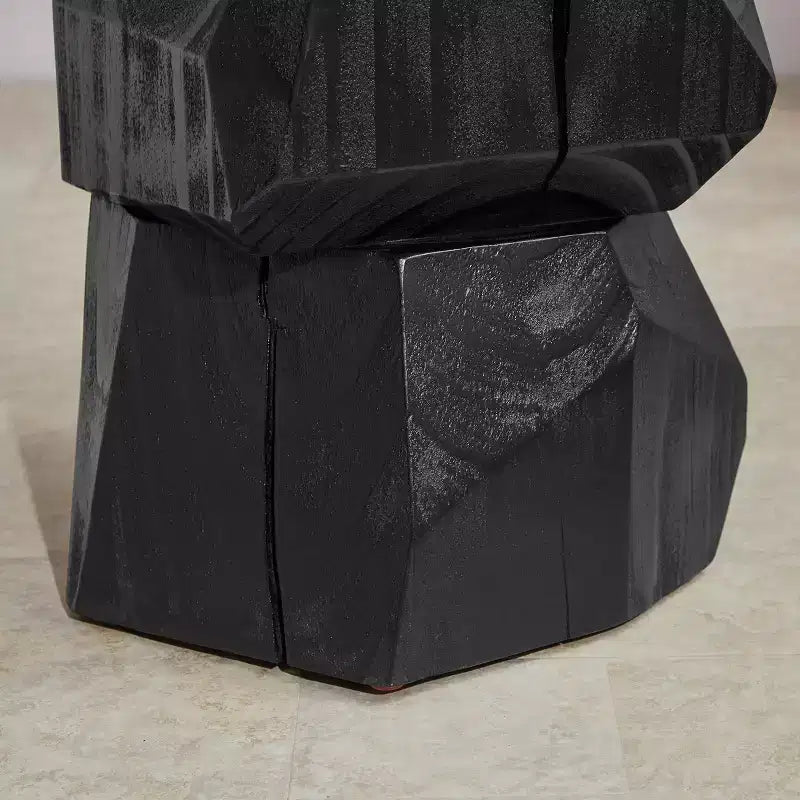Art Leon Special Irregular Shape Solid Wood End Table Side Table