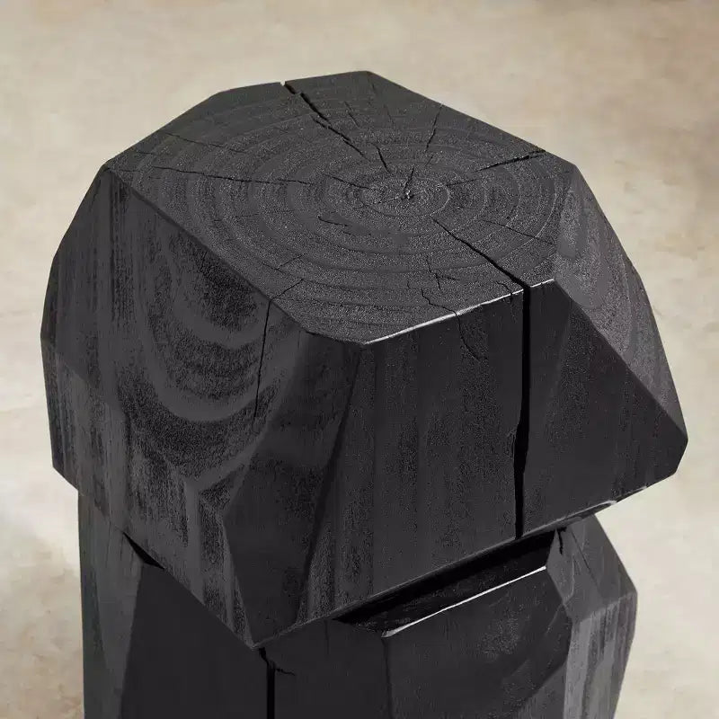 Art Leon Special Irregular Shape Solid Wood End Table Side Table