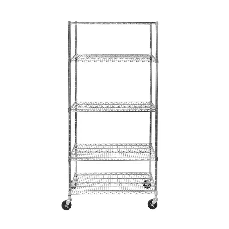 Seville Classics UltraDurable 5-Tier NSF Steel Wire Shelving Unit, 36 W x 24 D x 75 H