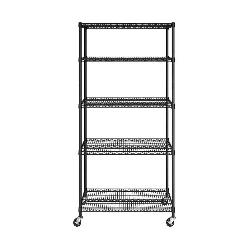 Seville Classics UltraDurable 5-Tier NSF Steel Wire Shelving Unit, 36 W x 24 D x 75 H