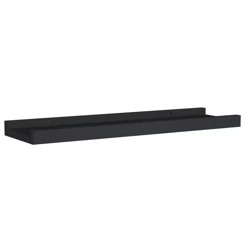 Frame Ledge Shelf Set of 2 Black MDF 15.7 x 3.5 x 1.2 in
