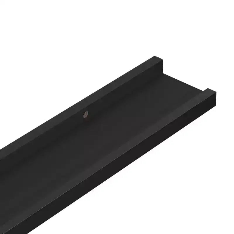 Frame Ledge Shelf Set of 2 Black MDF 15.7 x 3.5 x 1.2 in