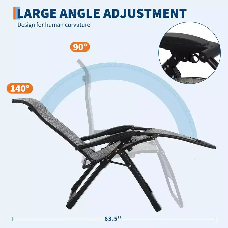 1 PCS Patio Rattan Reclining Folding Chair, Adjustable & Portable Lounge Chair, Iron Pipe Frame