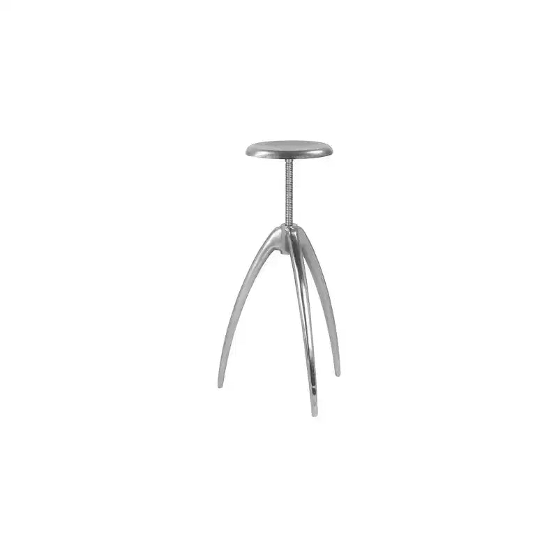 Meridian Furniture,Clara Silver Aluminum Counter/Bar Stool