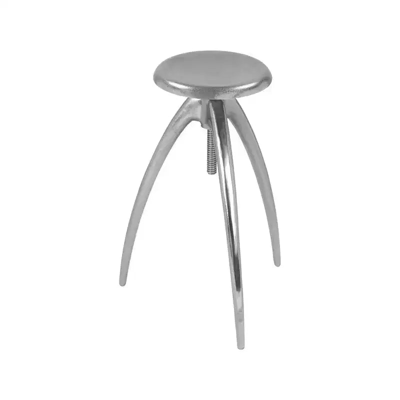 Meridian Furniture,Clara Silver Aluminum Counter/Bar Stool