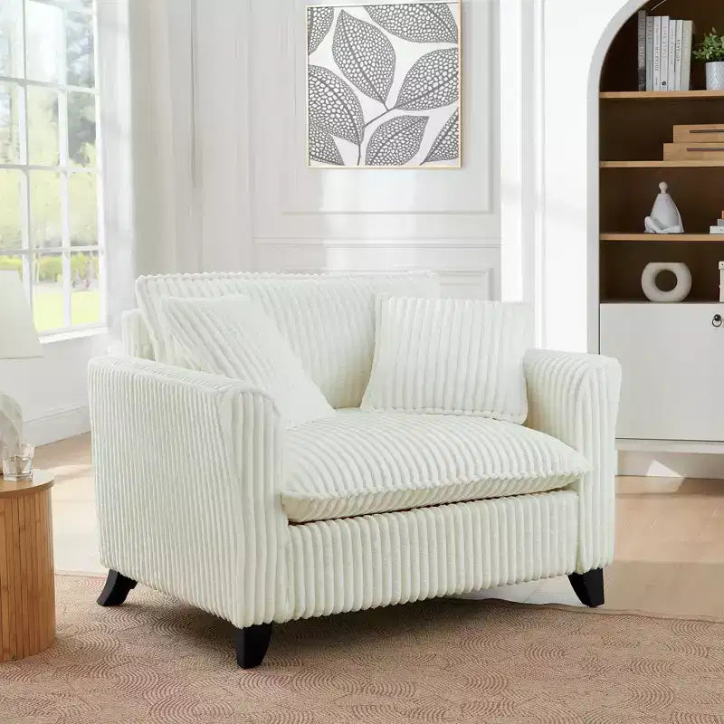 EHMKNP Plush Single-Seater Armchair with Soft Cushion, Backrest & Armrests | Perfect for Living Room & Bedroom