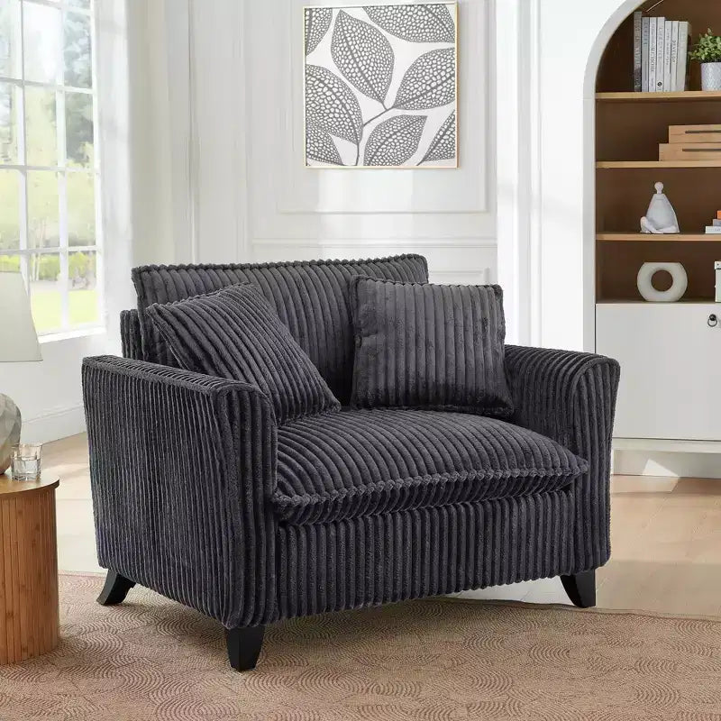 EHMKNP Plush Single-Seater Armchair with Soft Cushion, Backrest & Armrests | Perfect for Living Room & Bedroom