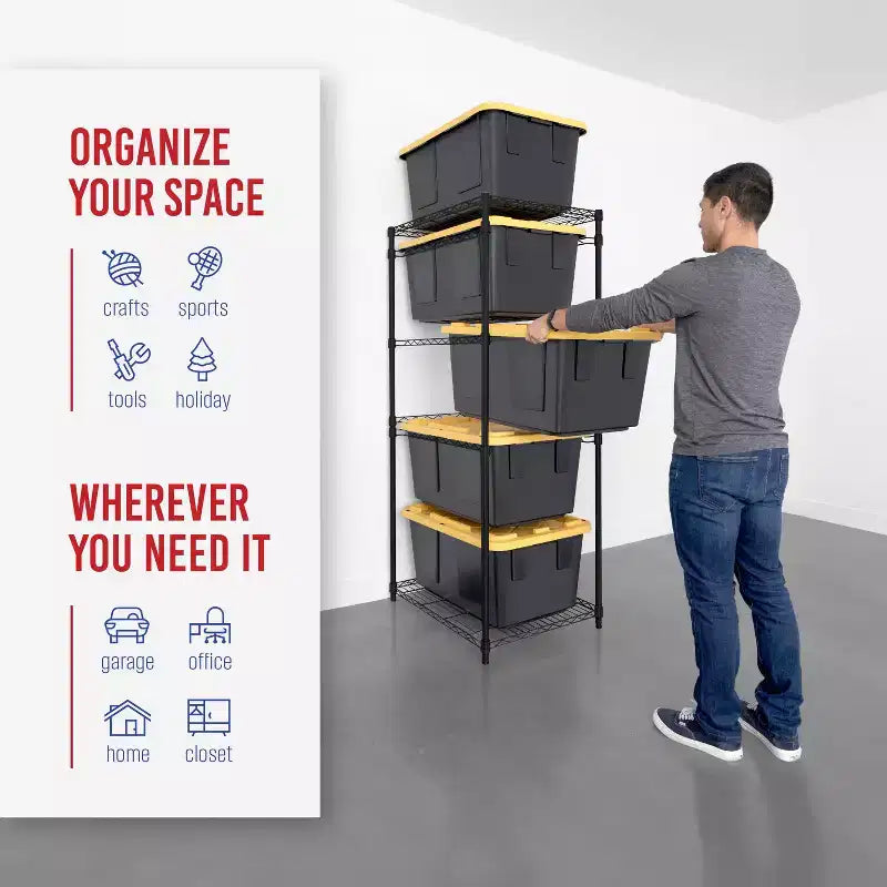 SafeRacks 27 Gallon Bin Rack