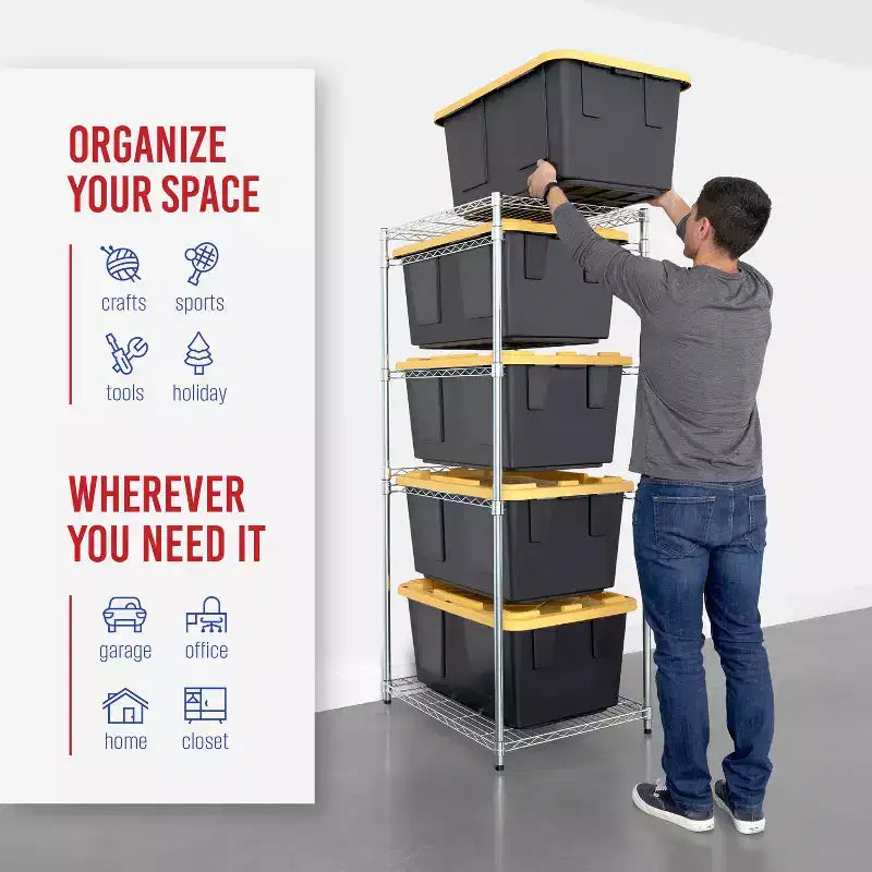 SafeRacks 27 Gallon Bin Rack