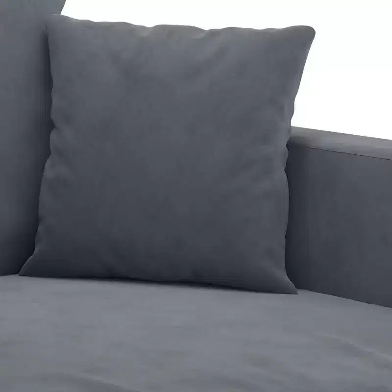 vidaXL 2 Piece Sofa Set with Cushions Dark Gray Velvet