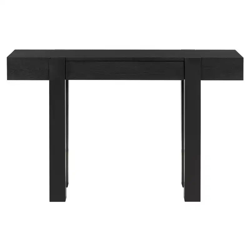 Luxystar Rustic Wood Console Table with Hidden Drawer and Side Power Outlet for Entryways, Living Rooms and Home Offices