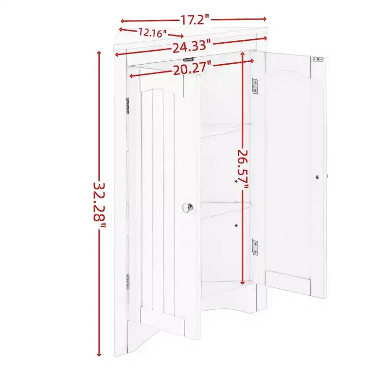 Okak Bathroom Storage Cabinet, Tall Cabinet Large Storage Cabinet with 2 Drawers and Open Shelves