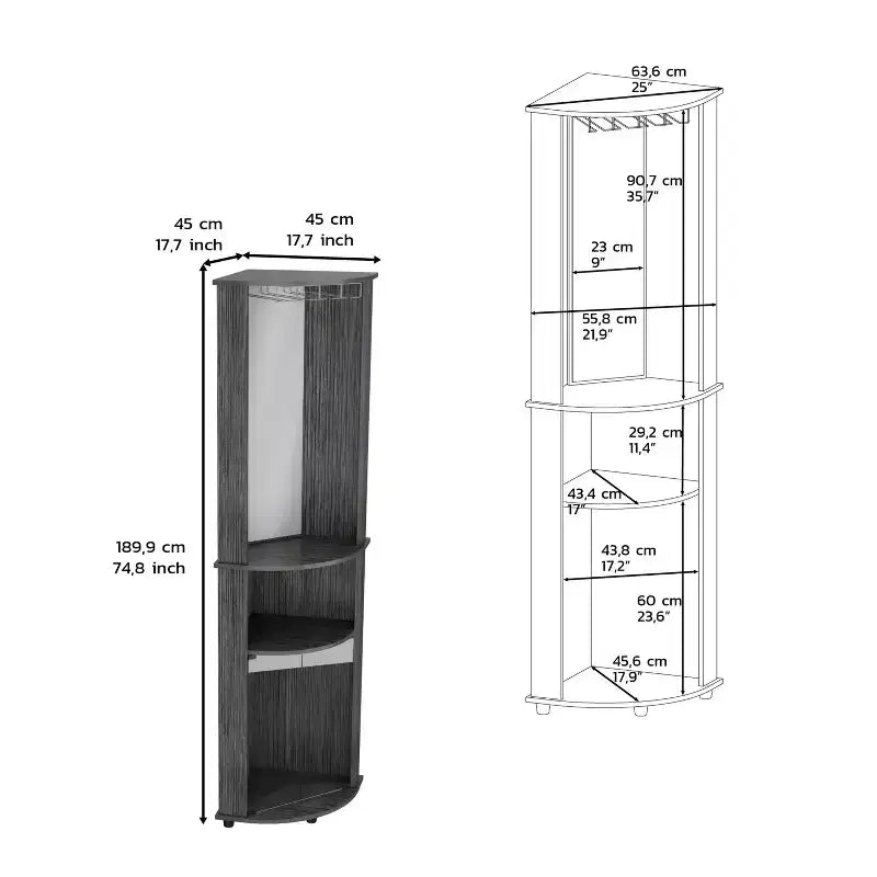 Okak Bathroom Storage Cabinet, Tall Cabinet Large Storage Cabinet with 2 Drawers and Open Shelves