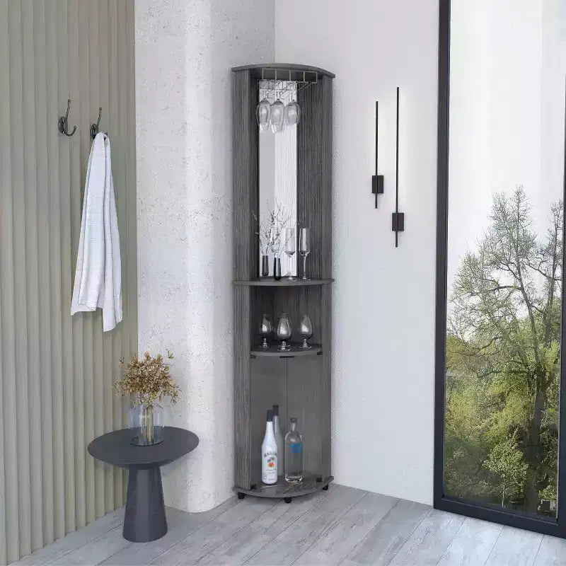 Okak Bathroom Storage Cabinet, Tall Cabinet Large Storage Cabinet with 2 Drawers and Open Shelves