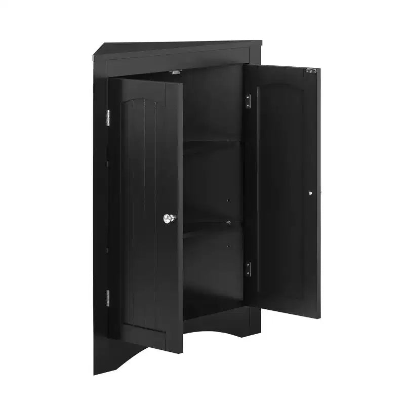 Okak Bathroom Storage Cabinet, Tall Cabinet Large Storage Cabinet with 2 Drawers and Open Shelves