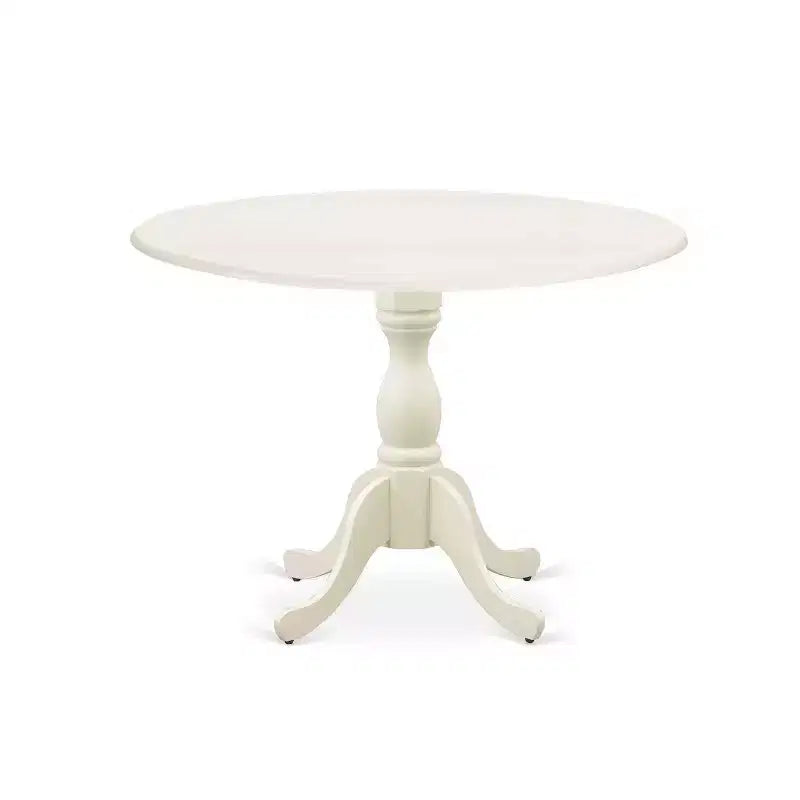 3-Piece Linen White Finish Solid Wood Top - Dining Room Set - Seats 4