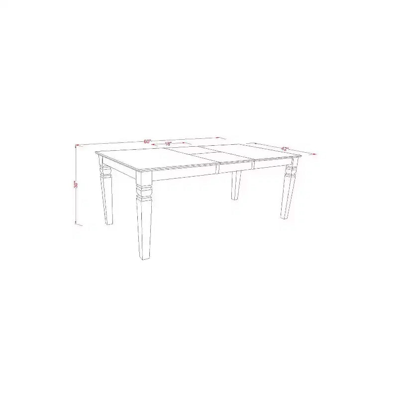 Ensemble table de cuisine 5 pièces Table rectangulaire avec rallonge et 4 chaises – Pieds blanc lin, tissu gris