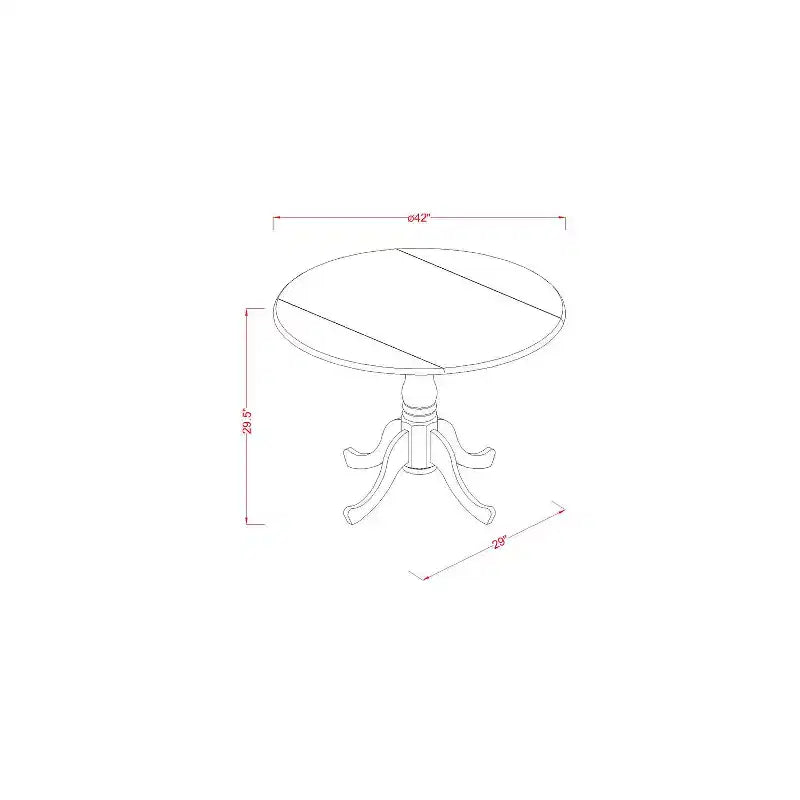 Round Kitchen Table Set with 2 Chairs - Small Dining Table & Chair Set