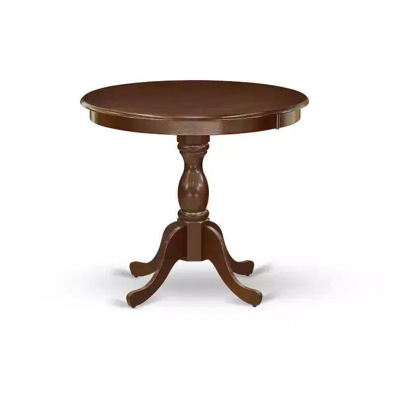 3-Piece Mahogany Finish Solid Wood Top - Dining Room Set - Seats-4