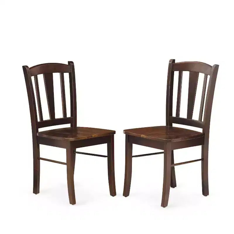 3-Piece Mahogany Finish Solid Wood Top - Dining Room Set - Seats-4