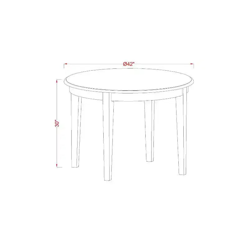 Round Dining Table Set 3pc French Country Kitchen Table & Chairs Linen White Legs Pond PU Leather