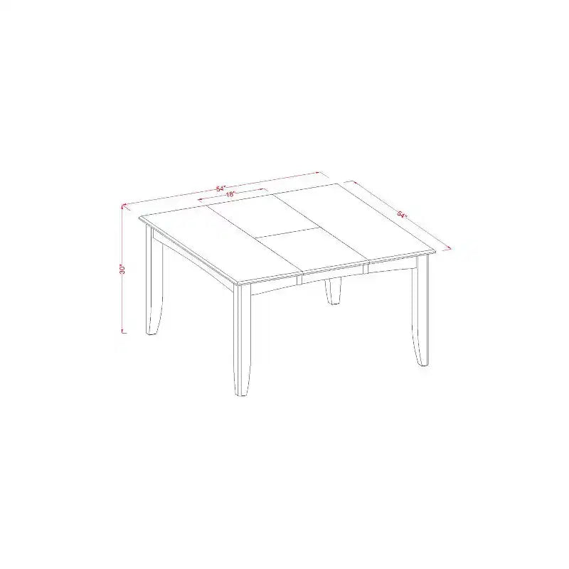 HomeStock 6-Piece Square Black & Cherry Finish Solid Wood Top dining Table with 1-Bench and 4-Chairs