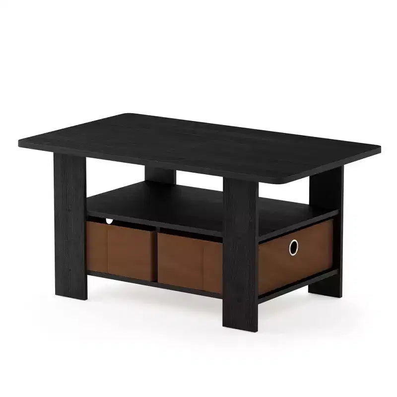 HOMLUX 31 Table Basse Salon Moderne avec Tiroir de Rangement et Étagère Ouverte