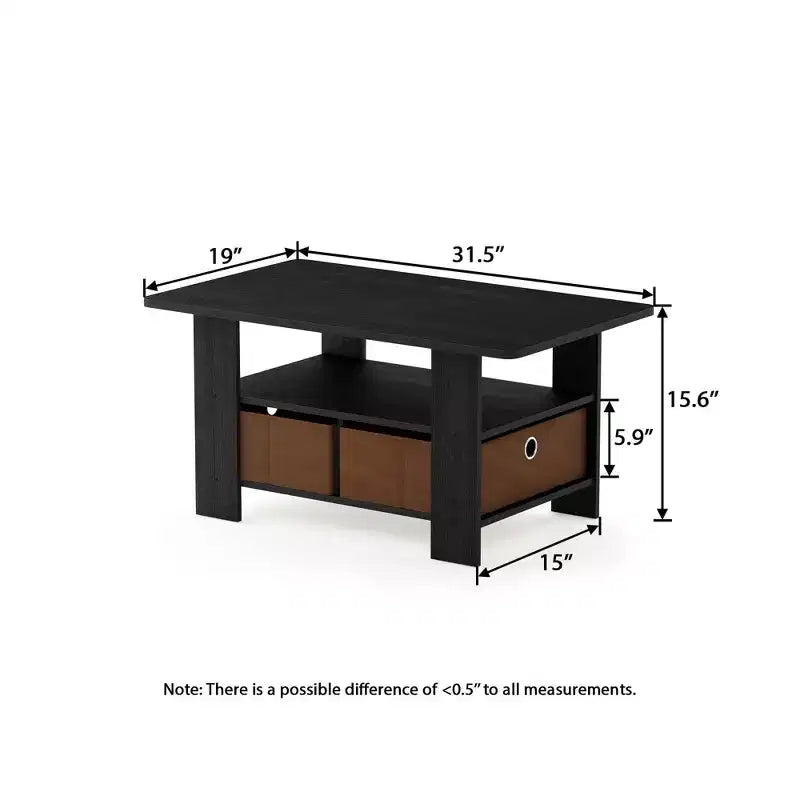HOMLUX 31 Table Basse Salon Moderne avec Tiroir de Rangement et Étagère Ouverte