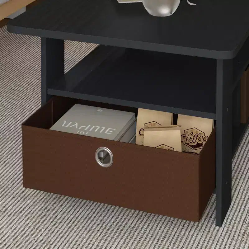 HOMLUX 31 Table Basse Salon Moderne avec Tiroir de Rangement et Étagère Ouverte