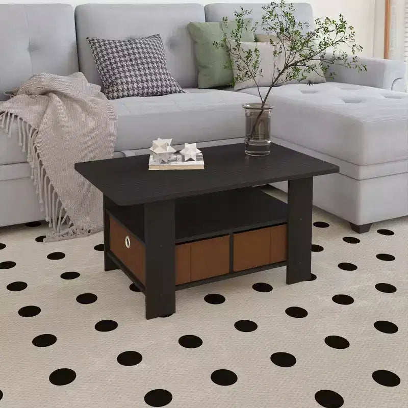 HOMLUX 31 Table Basse Salon Moderne avec Tiroir de Rangement et Étagère Ouverte