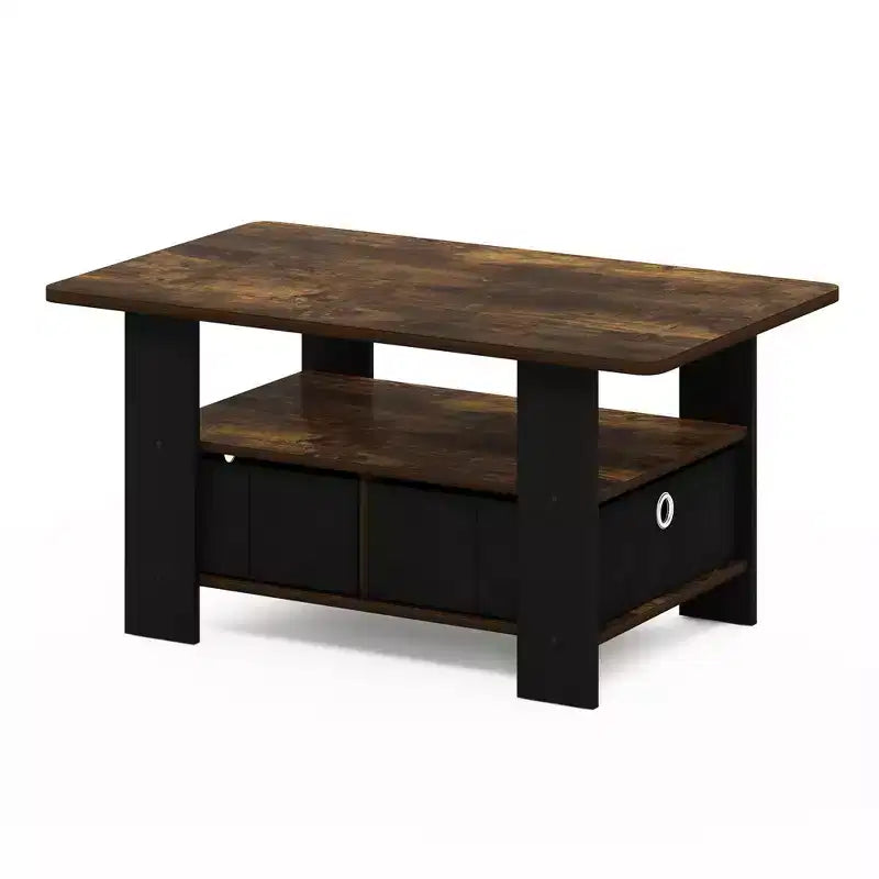 HOMLUX 31 Table Basse Salon Moderne avec Tiroir de Rangement et Étagère Ouverte