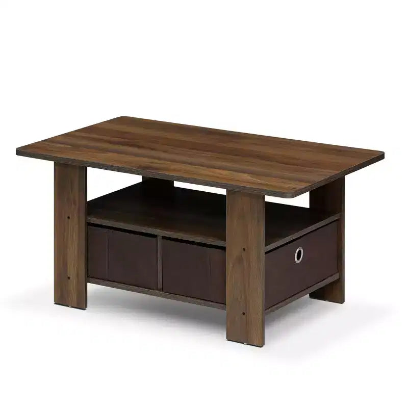 HOMLUX 31 Table Basse Salon Moderne avec Tiroir de Rangement et Étagère Ouverte